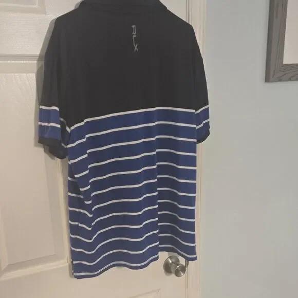 RLX Ralph Lauren Navy and White Striped Polo Shirt - Picture 8 of 8